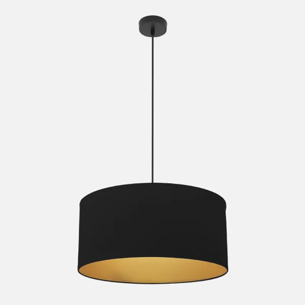Pendant light Anuska 1xe27 Black/black-gold Regx50x50 Cm