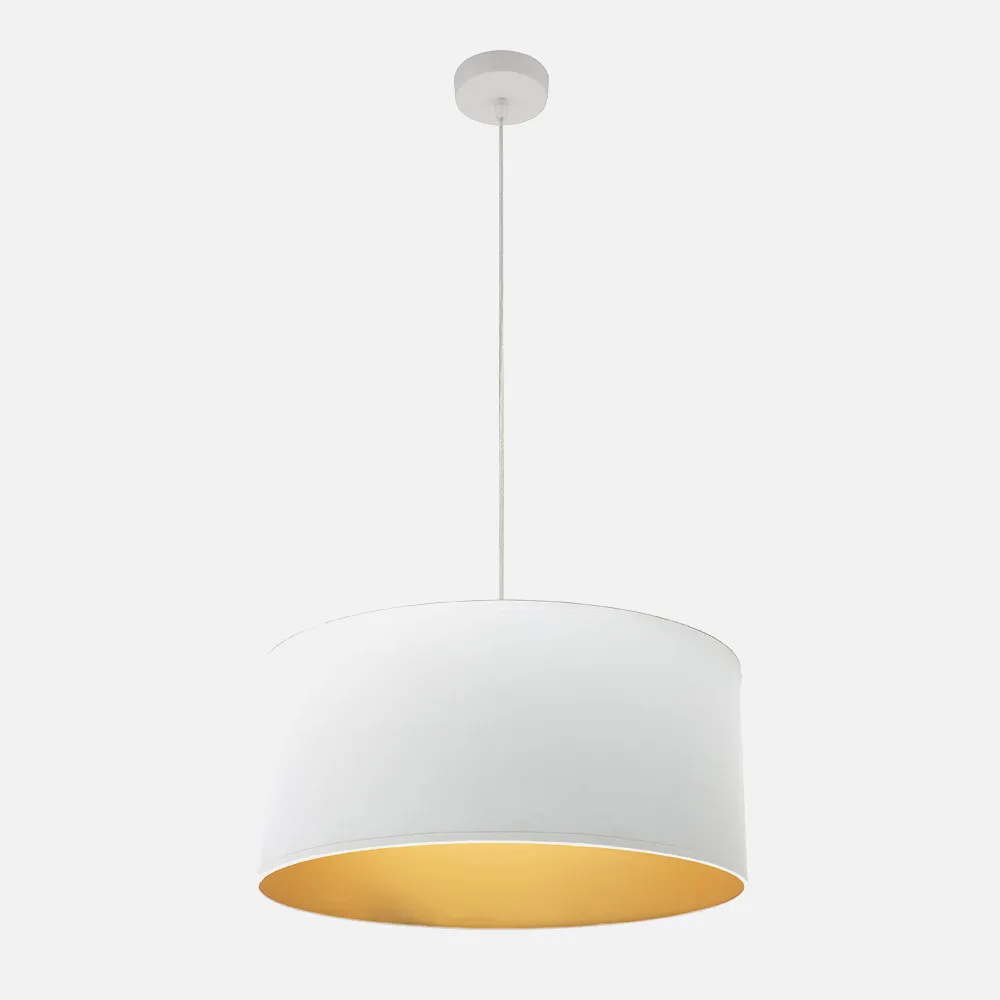 188695001 - Pendant light Anuska 1xe27 White/white-gold Regx50x50 Cm