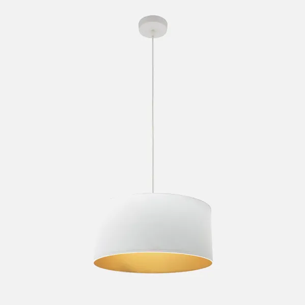 Pendant light Anuska 1xe27 White/white-gold Regx40x40 Cm