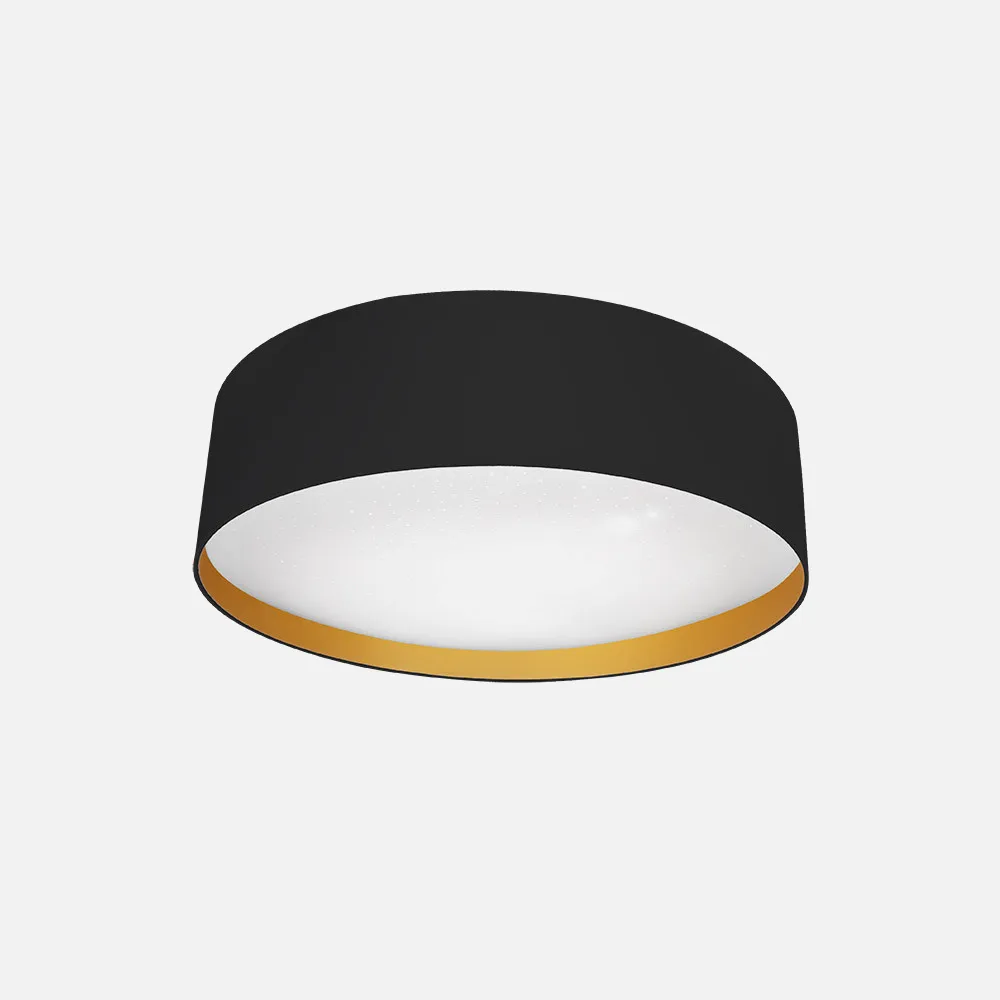 188686009 - Plafon 96w Anuska Negro/oro 7488lm 3000-4000-6500k 12x60x60 Cm