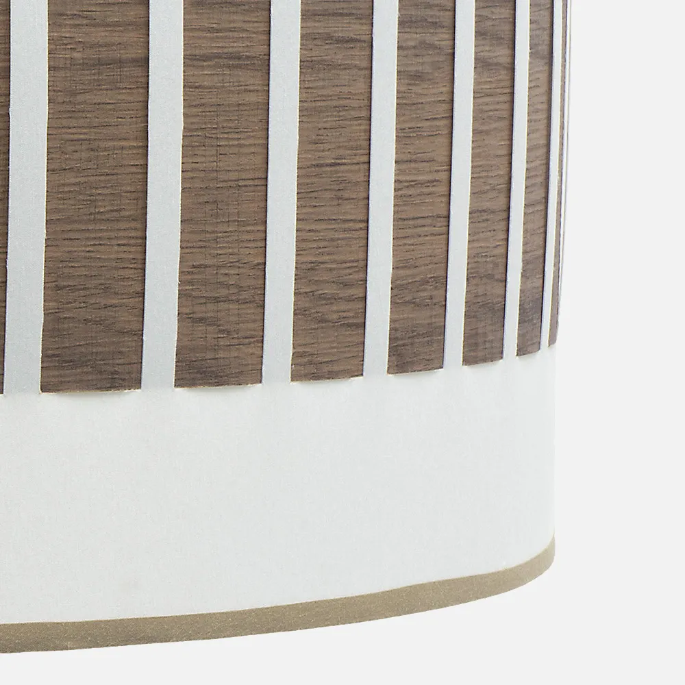 Colgante Ivanna 1xe27 Cuero/blanco-madera Oscura Regx40x40 Cm