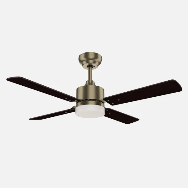 Ventilador 18w Dc Hupe Cuero 4 Asp.6 Vel.107d  Remoto,memoria Y Temp.3000-4000-6000k