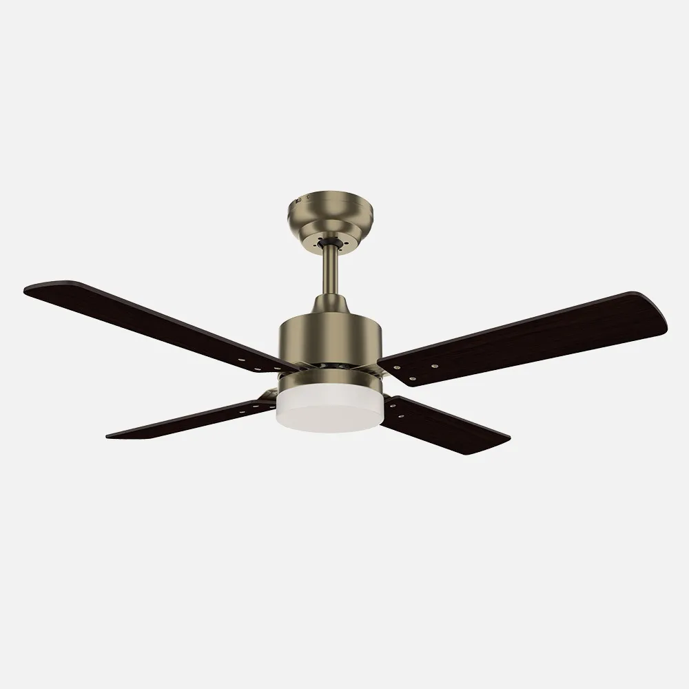 Ventilador 18w Dc Hupe Cuero 4 Asp.6 Vel.107d  Remoto,memoria Y Temp.3000-4000-6000k