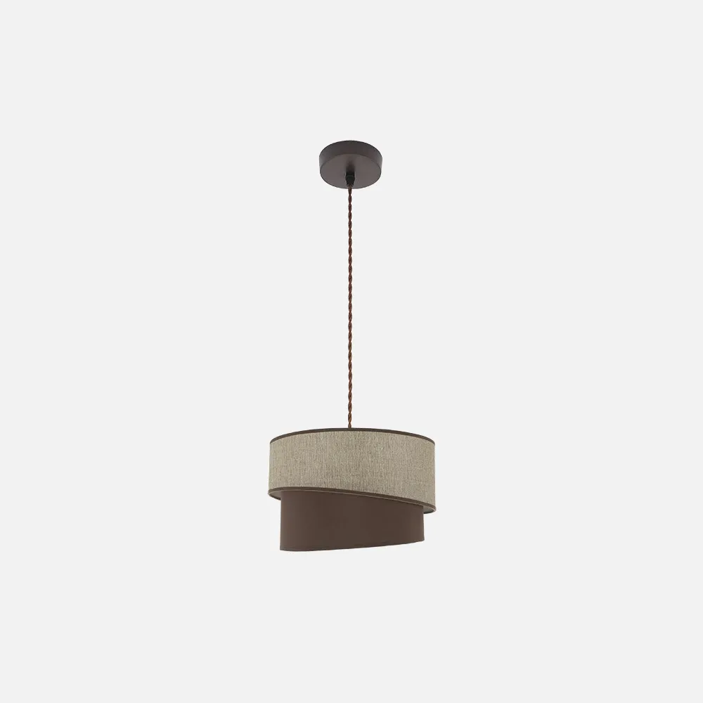 179893002 - Colgante Hara 1xe27 Marron/marron Regx35x35 Cm