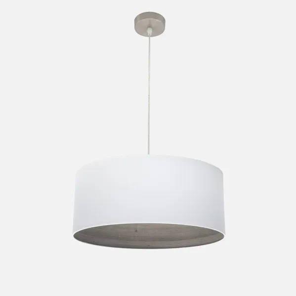 Pendant Light Tatiana 1xe27 Nickel/White-Grey Wood Regx50x50 Cm