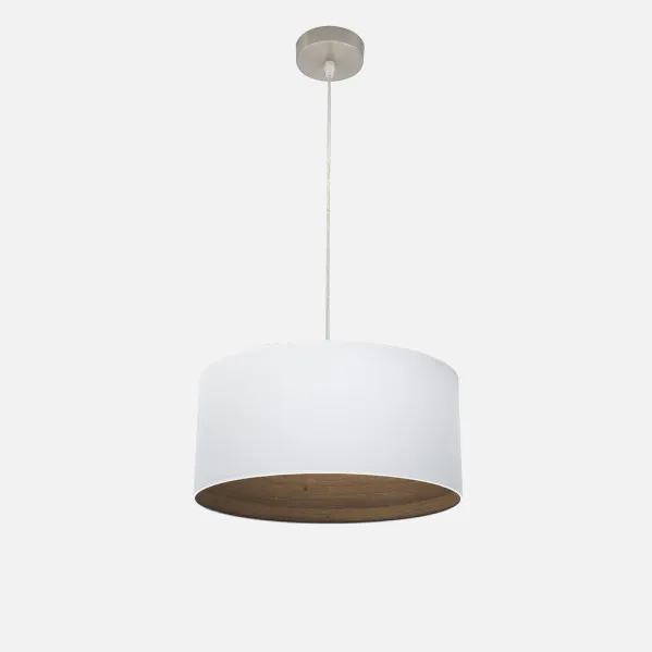 Pendant light Tatiana 1xe27 Nickel/white-mad.Dark Regx40x40 Cm