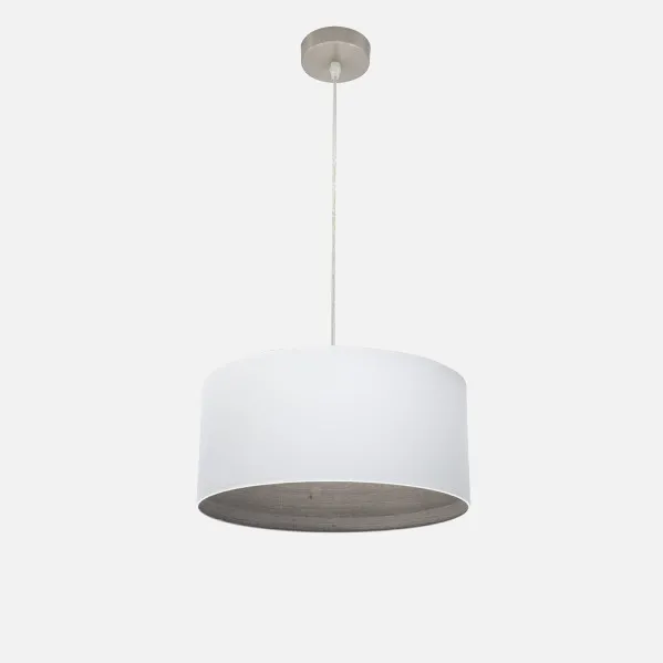 Pendant light Tatiana 1xe27 Nickel/white-mad.Grey Regx40x40 Cm