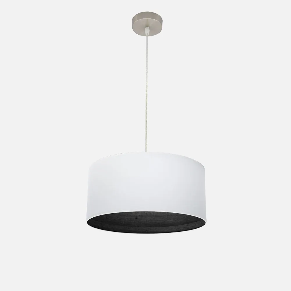 189194009 - Pendant light Tatiana 1xe27 Nickel/white-mad.Black Regx40x40 Cm