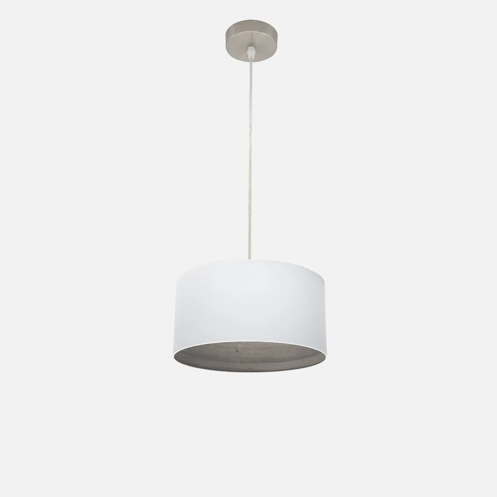 189193083 - Colgante Tatiana 1xe27 Niquel/blanco-mad.Gris Regx30x30 Cm