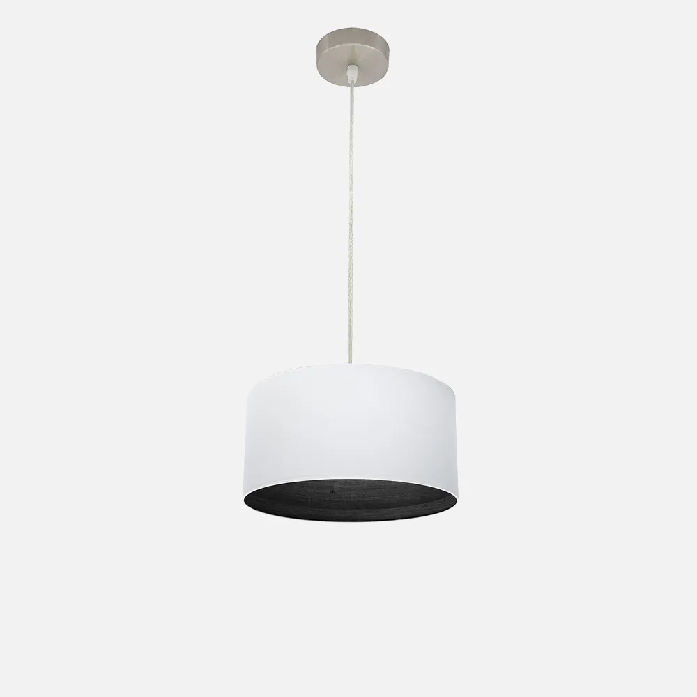 189193009 - Colgante Tatiana 1xe27 Niquel/blanco-mad.Negra Regx30x30 Cm