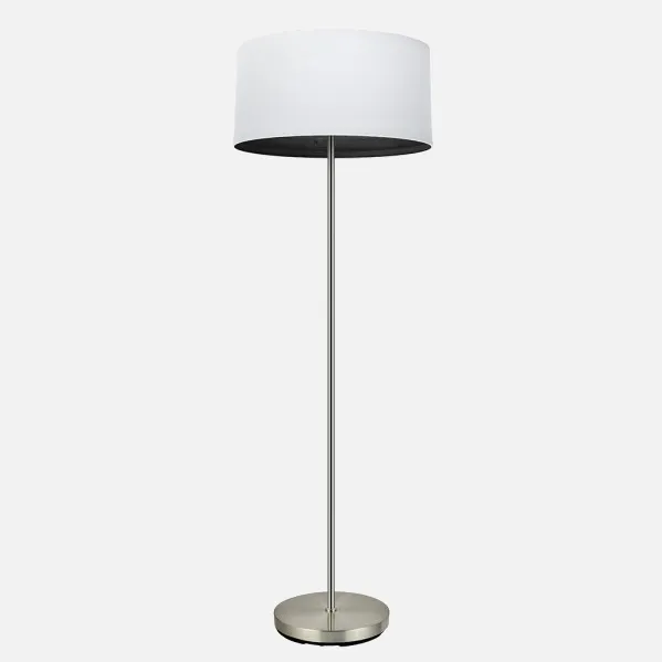 Foot Living room Tatiana 1xe27 Nickel/white-mad.Black 162x40x40 Cm