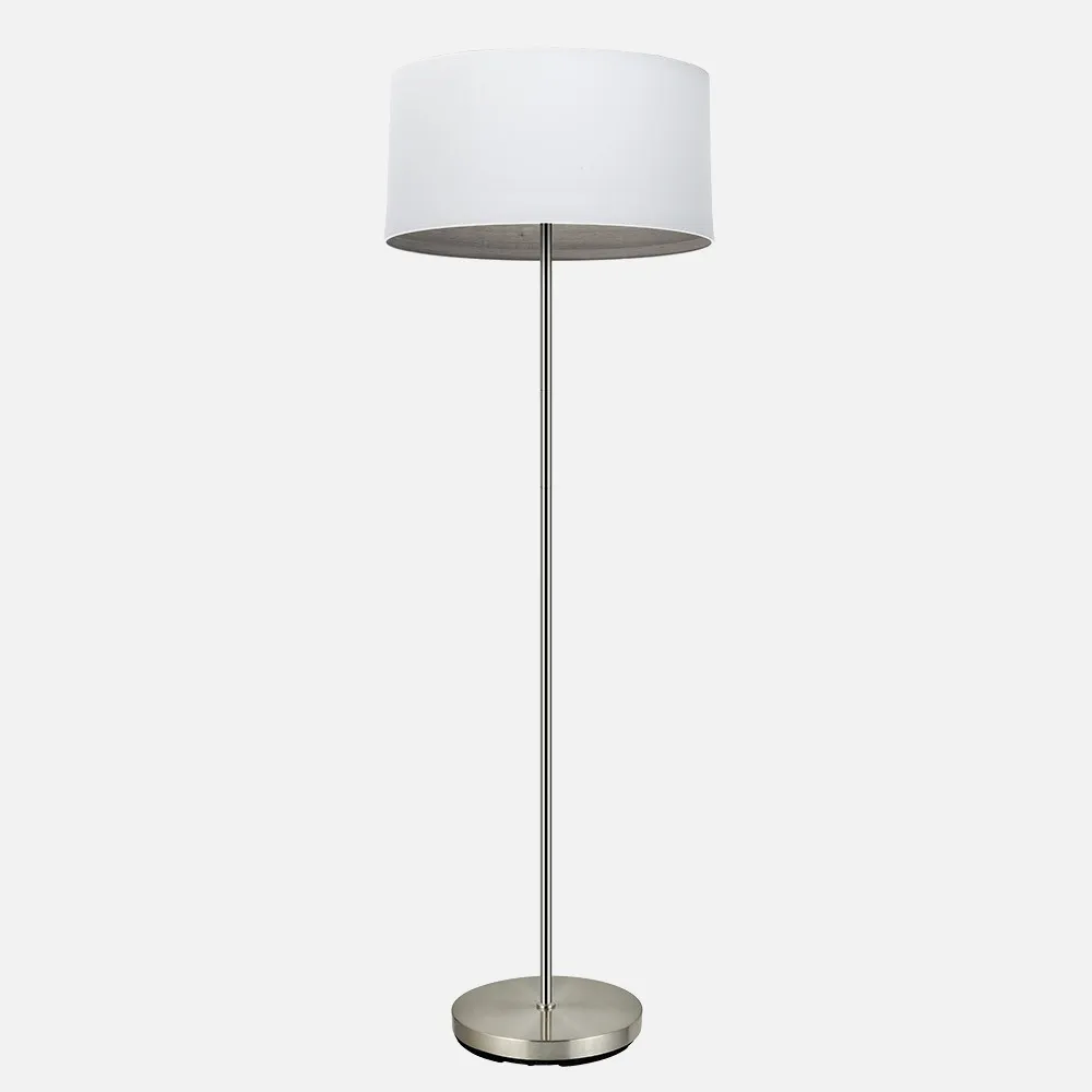 189141083 - Foot Living room Tatiana 1xe27 Nickel/white-mad.Grey 162x40x40 Cm
