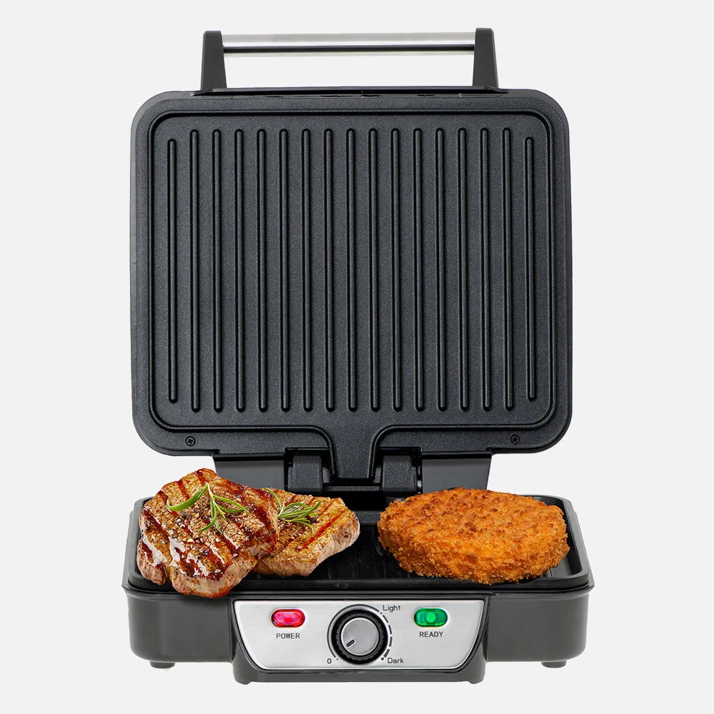 Grill Parrilla Electrica 2500w Reg.temperatura,antiadherente, Indicador Luminoso C/bandeja Goteo,espatula