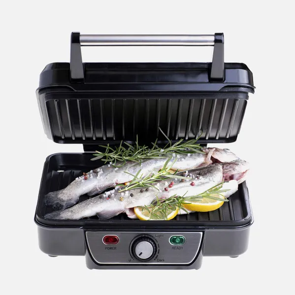 Grill Parrilla Electrica 2500w Reg.temperatura,antiadherente, Indicador Luminoso C/bandeja Goteo,espatula