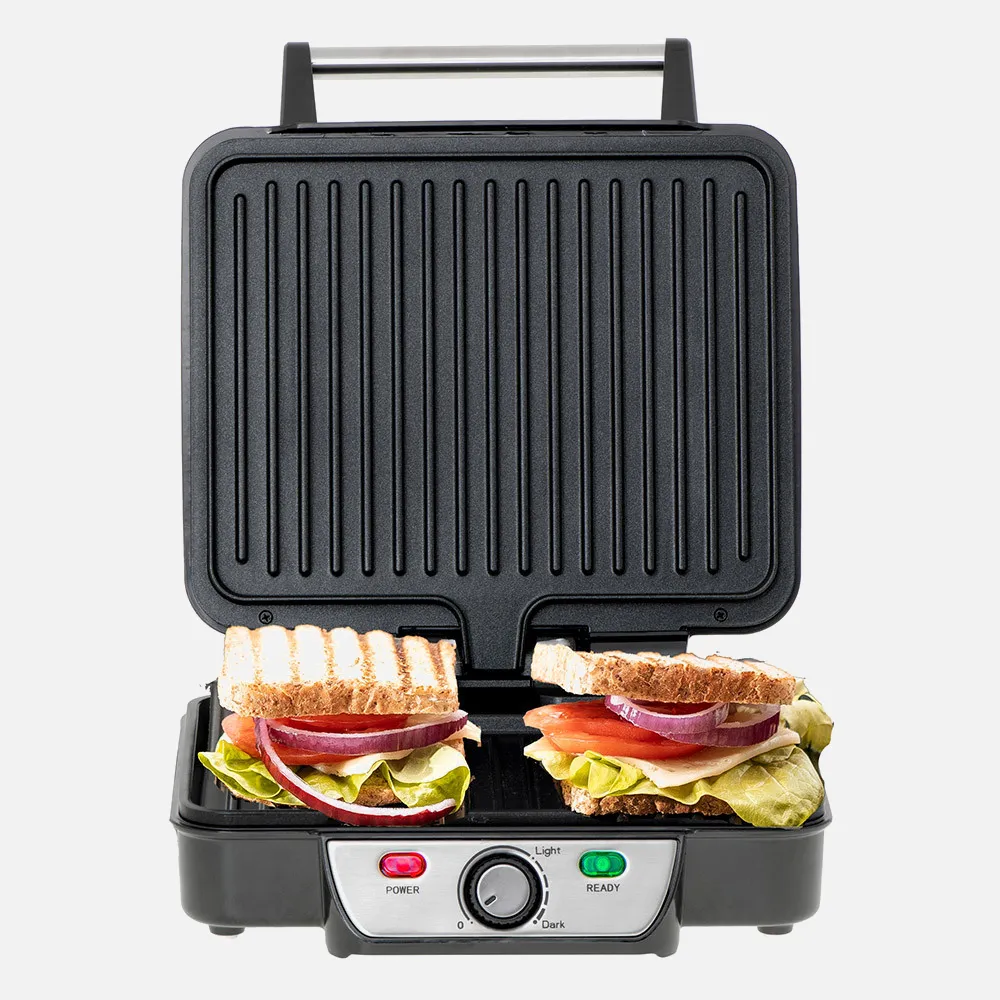 Grill Parrilla Electrica 2500w Reg.temperatura,antiadherente, Indicador Luminoso C/bandeja Goteo,espatula