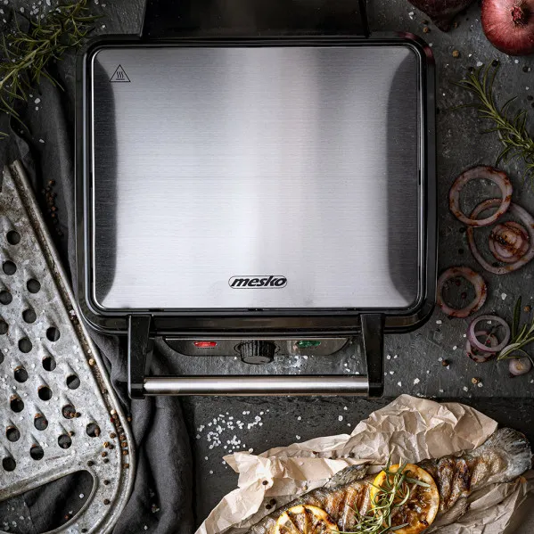 Grill Parrilla Electrica 2500w Reg.temperatura,antiadherente, Indicador Luminoso C/bandeja Goteo,espatula