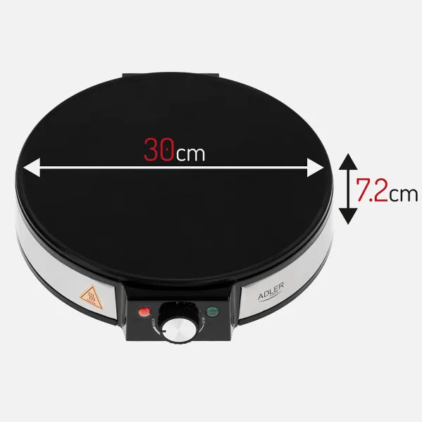 Crepera Non-stick 1600w 30d W/Accessories  To Spread And Flip Pancakes/Tortillas