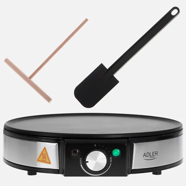 Crepera Antiadherente 1600w 30d C/accesorios  Para Untar Y Volear Tortitas/tortillas