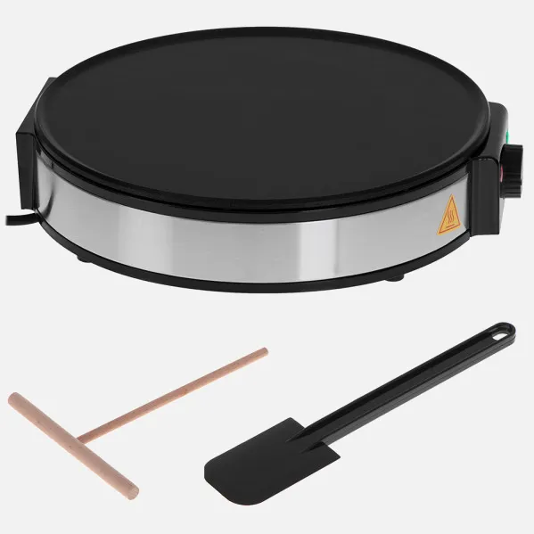 Crepera Antiadherente 1600w 30d C/accesorios  Para Untar Y Volear Tortitas/tortillas