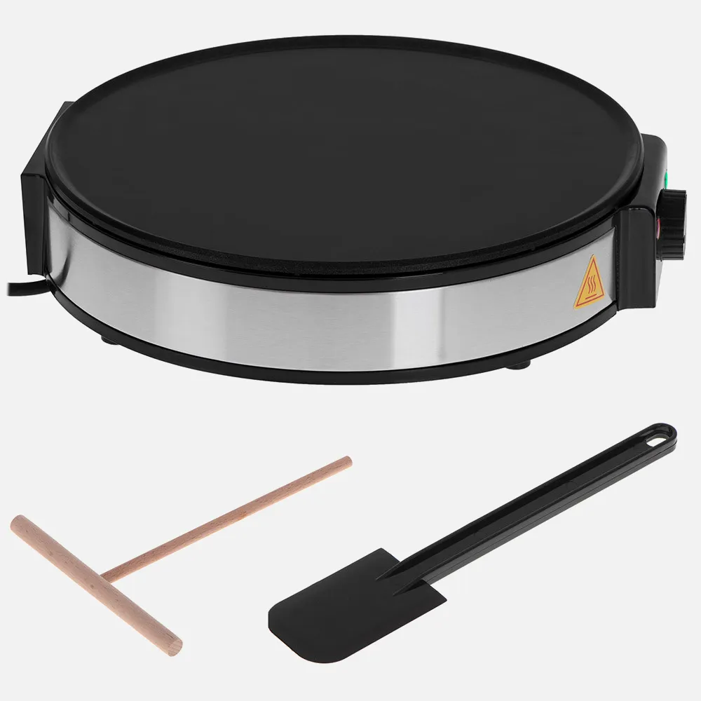 Crepera Antiadherente 1600w 30d C/accesorios  Para Untar Y Volear Tortitas/tortillas