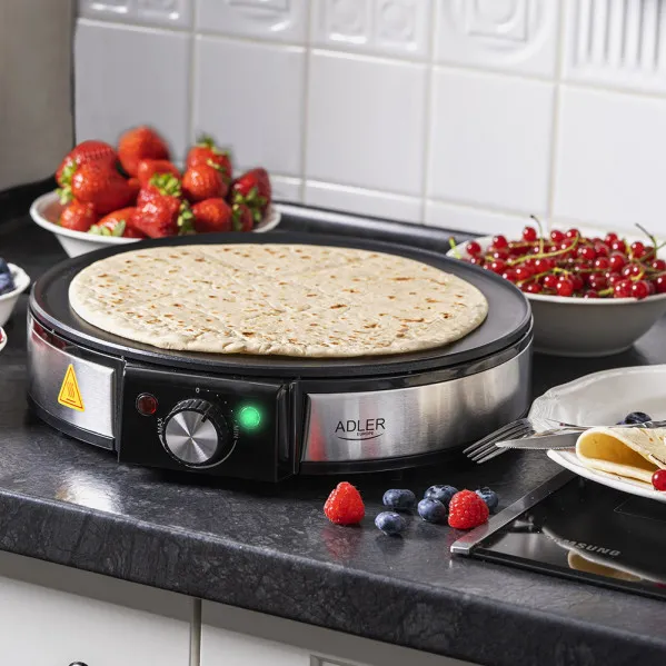 Crepera Non-stick 1600w 30d W/Accessories  To Spread And Flip Pancakes/Tortillas
