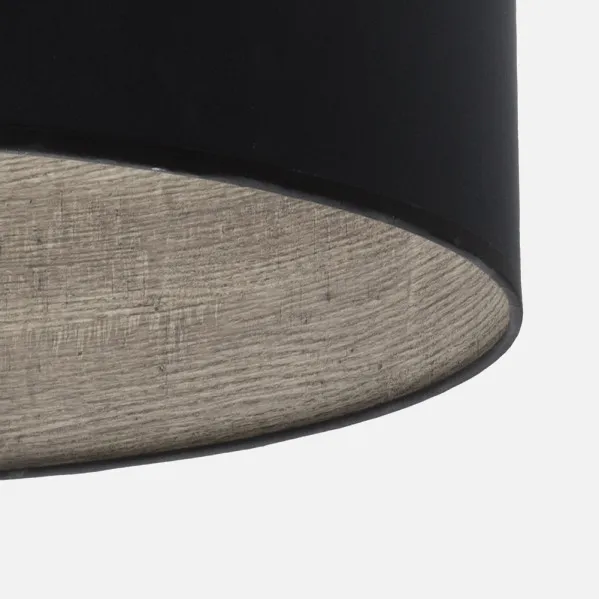 Sobremesa Alto Tania 1xe27 Negro/negro-madera Gris 62x30x30 Cm
