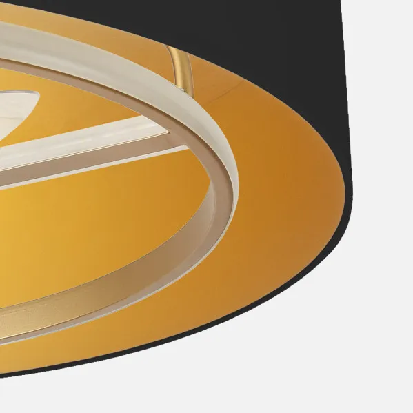 Fan Dc Anuska 60w Black/gold-gold 70d 8 Sails 6 Veloc. 5100lm 3 Remote Colours,memory,Reg.Intensity,timer