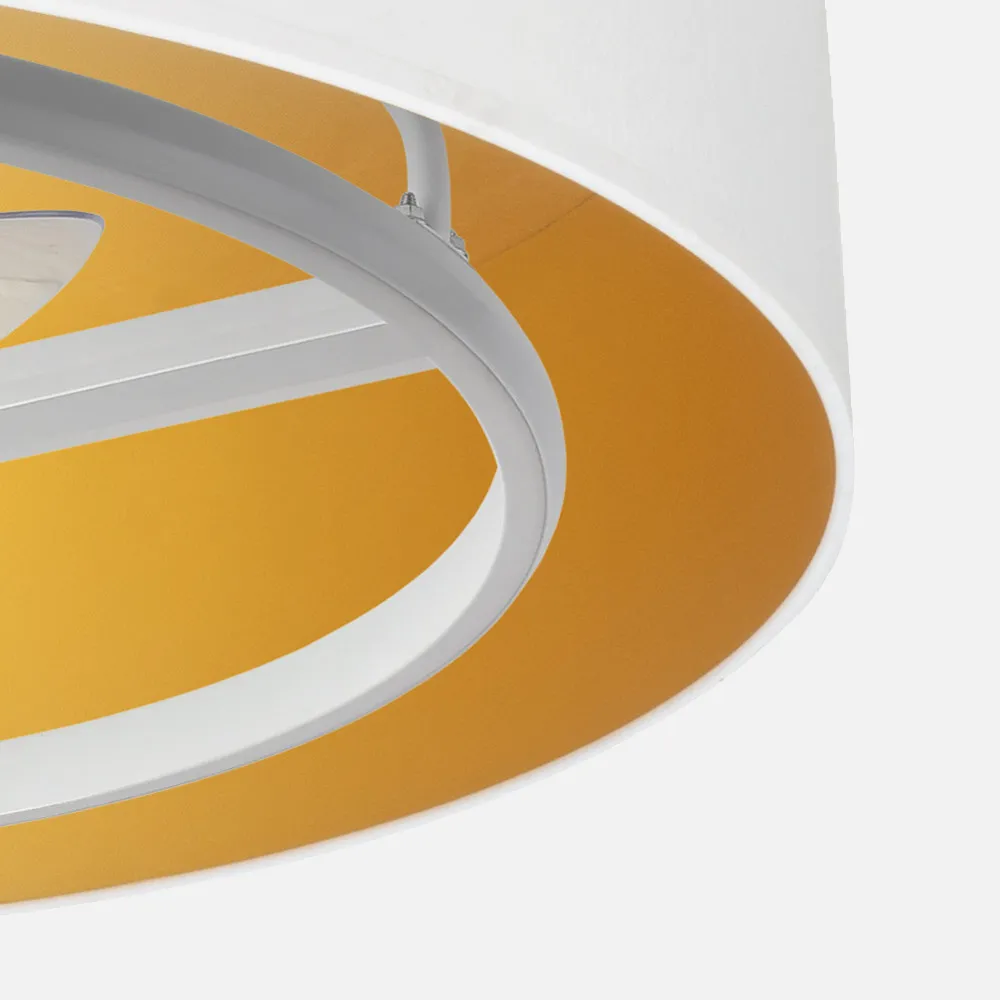 Ventilador Dc Anuska 60w Blanco/oro 8 Aspas 6 Veloc. 70d 5100lm 3col Remoto,memoria,reg.Intensidad,temporizador