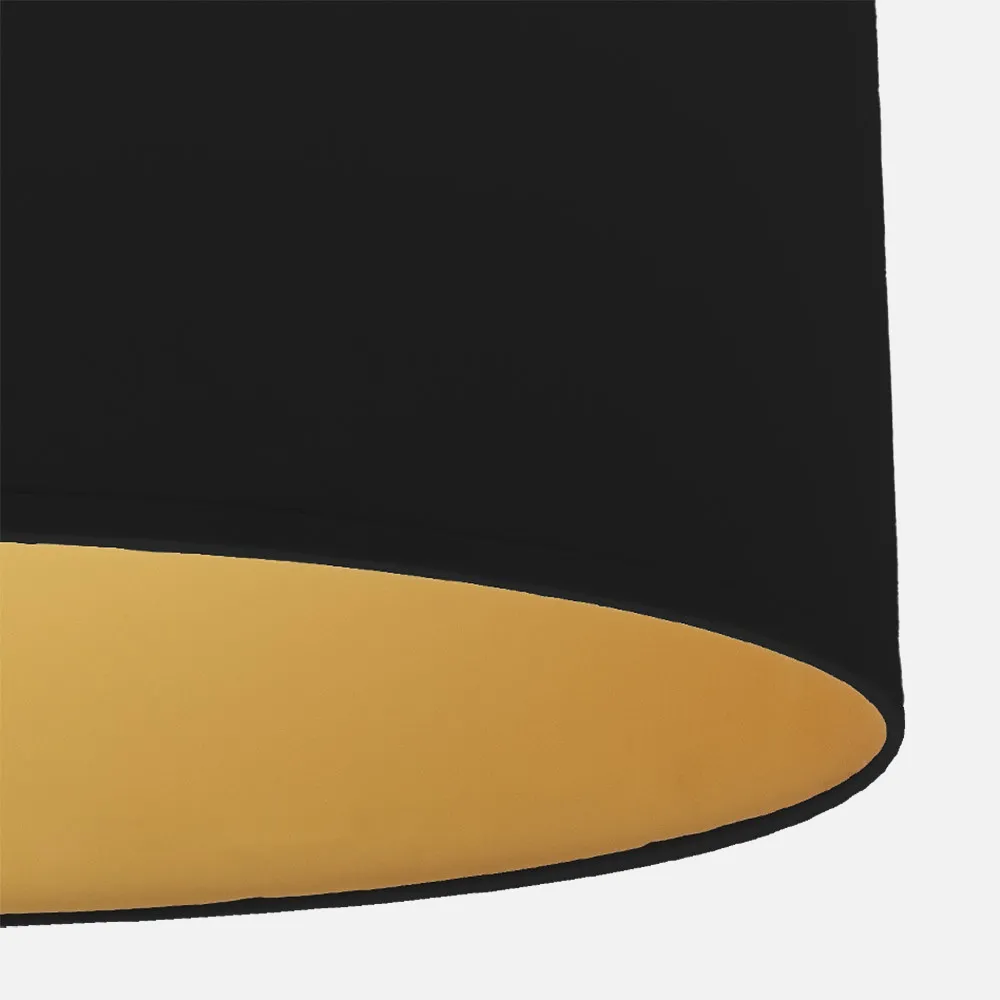 Sobremesa Anuska 1xe14 Negro/negro-oro 46x16x16 Cm