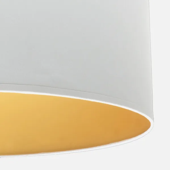 Sobremesa Anuska 1xe14 Blanco/blanco-oro 46x16x16 Cm