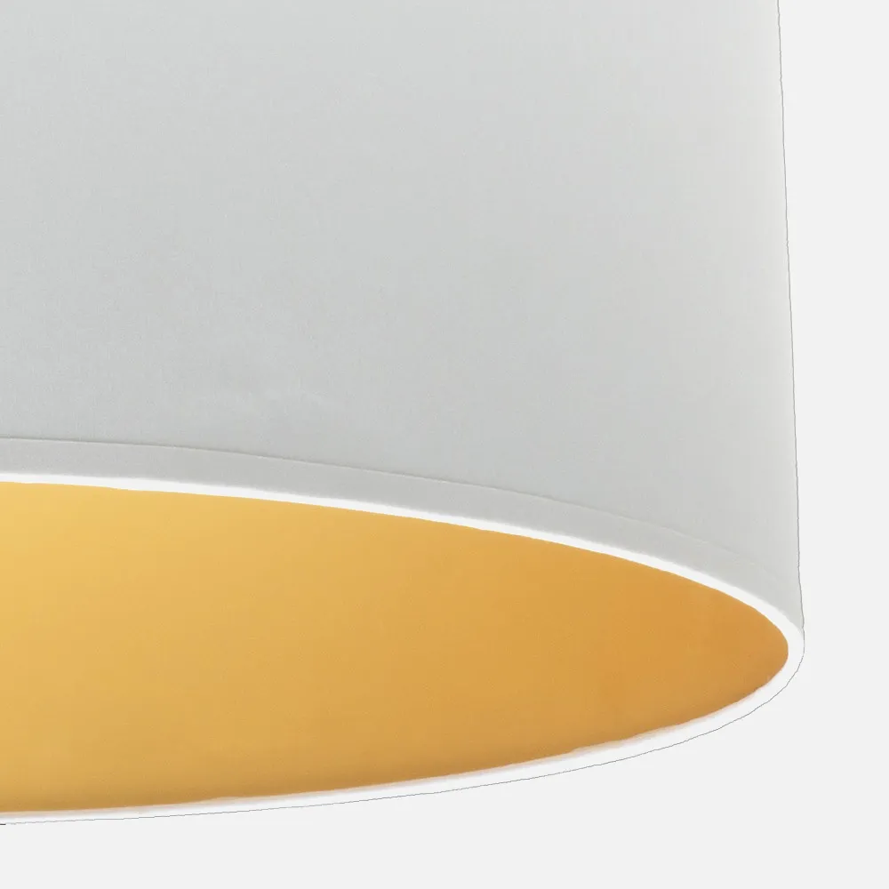 Sobremesa Anuska 1xe14 Blanco/blanco-oro 46x16x16 Cm