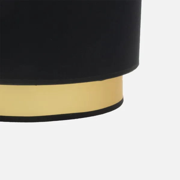 Aplique Anuska 1xe27 Negro/oro 17x30x16 cm