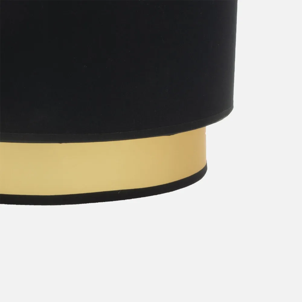 Aplique Anuska 1xe27 Negro/oro 17x30x16 cm