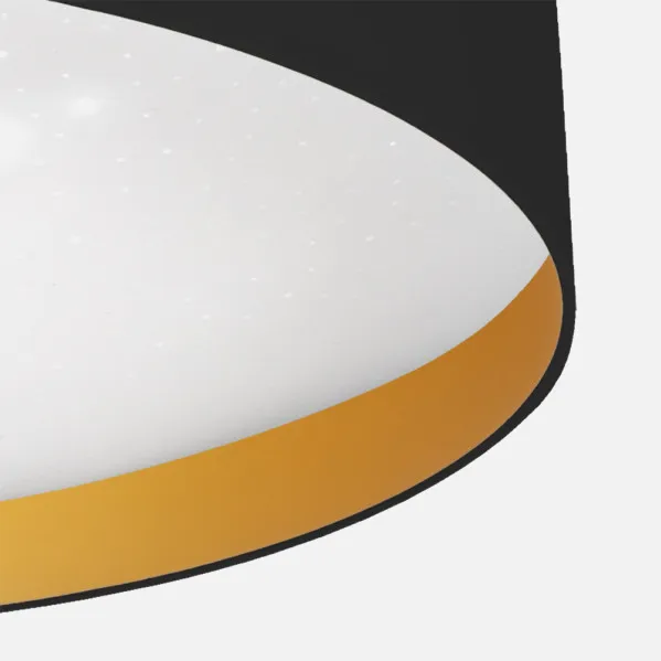 Plafon 96w Anuska Negro/oro 7488lm 3000-4000-6500k 12x60x60 Cm