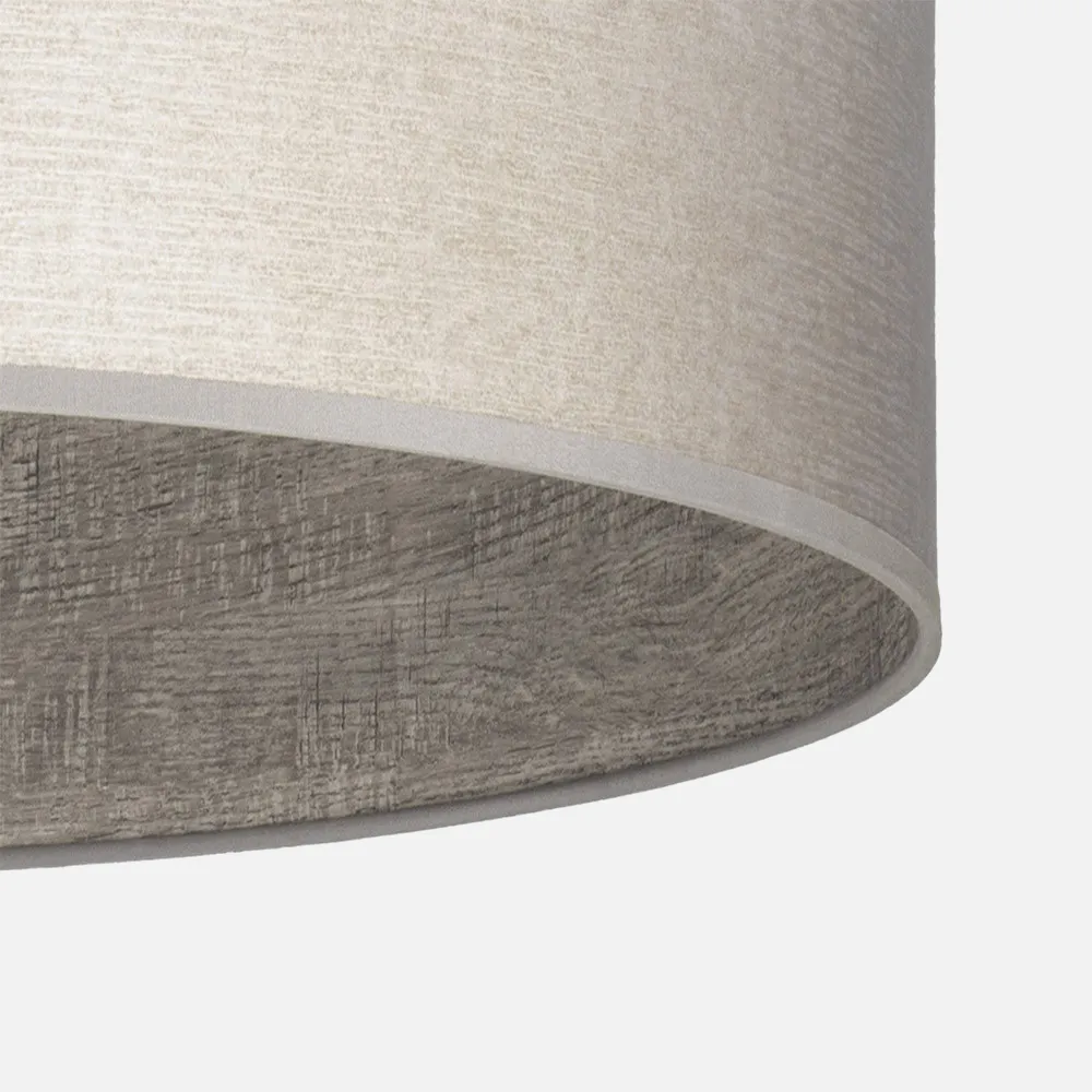 Sobremesa Alto Tania 1xe27 Niquel/madera Gris 62x30x30 Cm