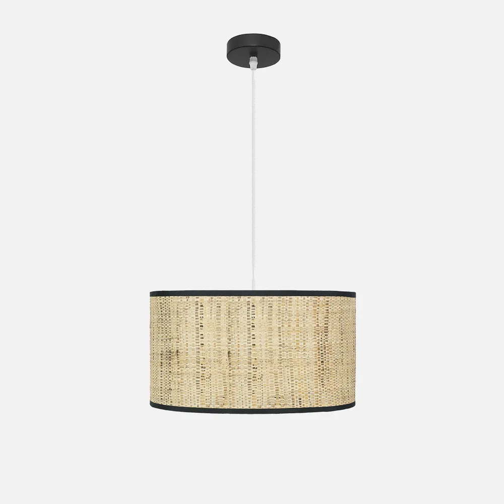 189994009 - Pendant light Natasha 1xe27 Black/cane Regx40x40 Cm