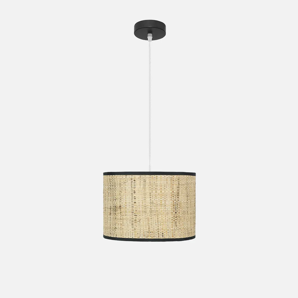 189993009 - Pendant light Natasha 1xe27 Black/cane Regx30x30 Cm