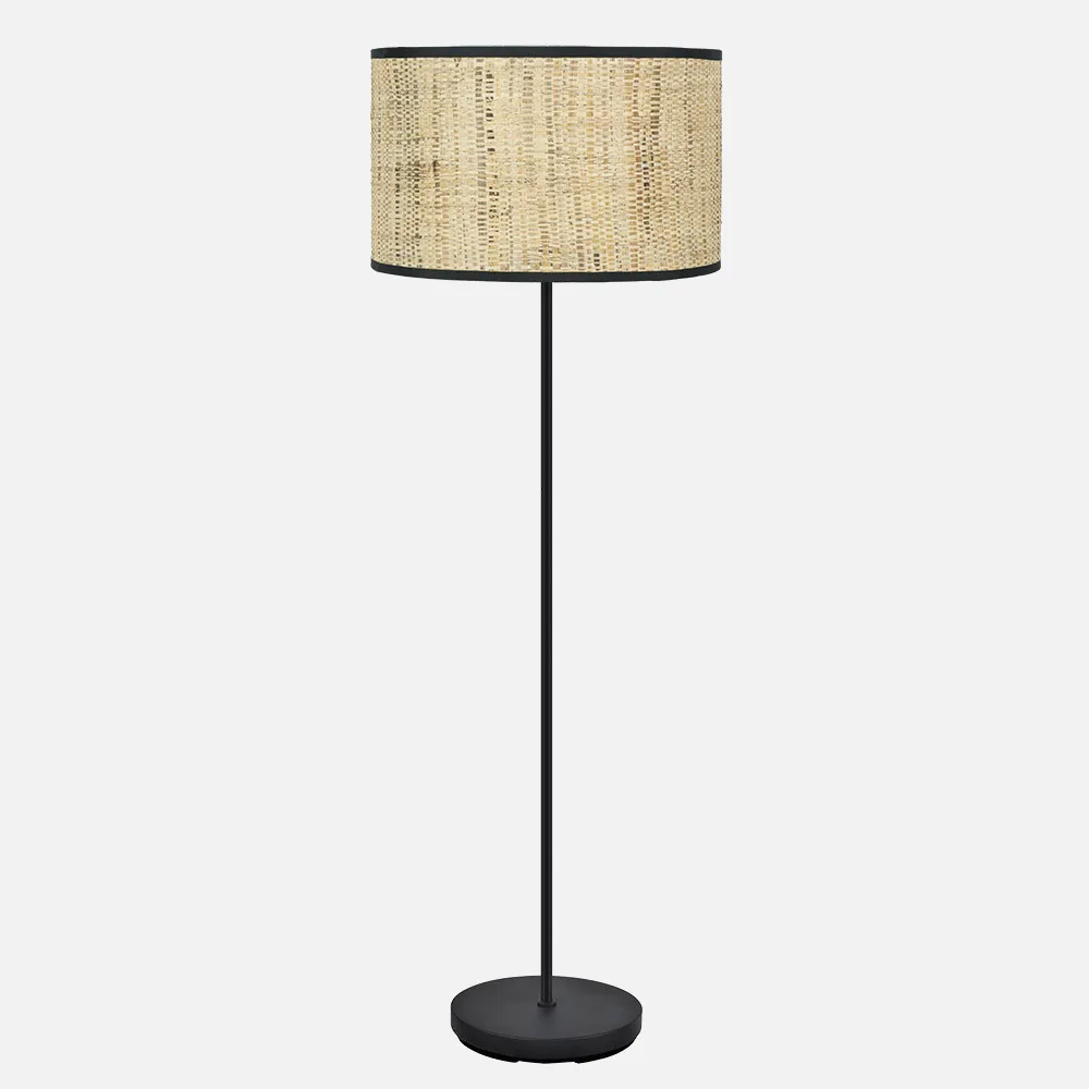 189941009 - Foot Living room Natasha 1xe27 Black/cane 163x40x40 Cm