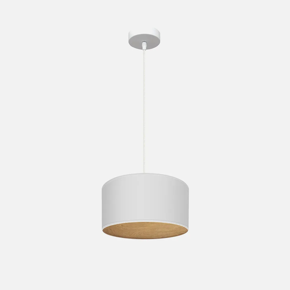 188393001 - Pendant light Tania 1xe27 White/white-wood Clara Regx30x30 Cm
