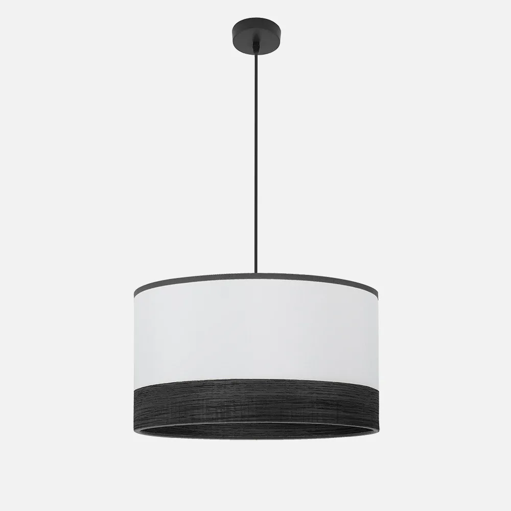 190095009 - Colgante Olga 1xe27 Negro/blanco-mad.negra Regx50x50 Cm