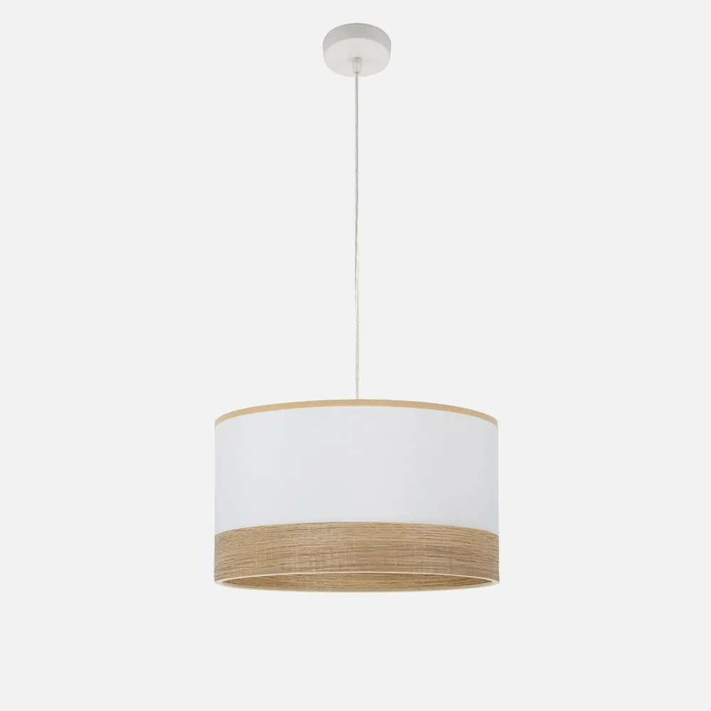 190094001 - Colgante Olga 1xe27 Blanco/blanco-mad.clara Regx40x40 Cm