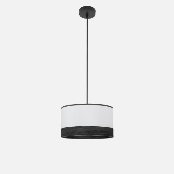 Pendant Light Olga 1xe27 Black/White-Black Wood Regx30x30 Cm