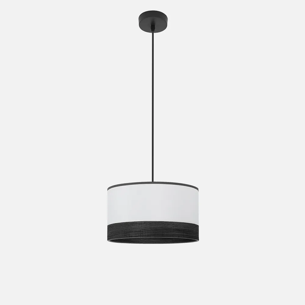 190093009 - Colgante Olga 1xe27 Negro/blanco-mad.negra Regx30x30 Cm