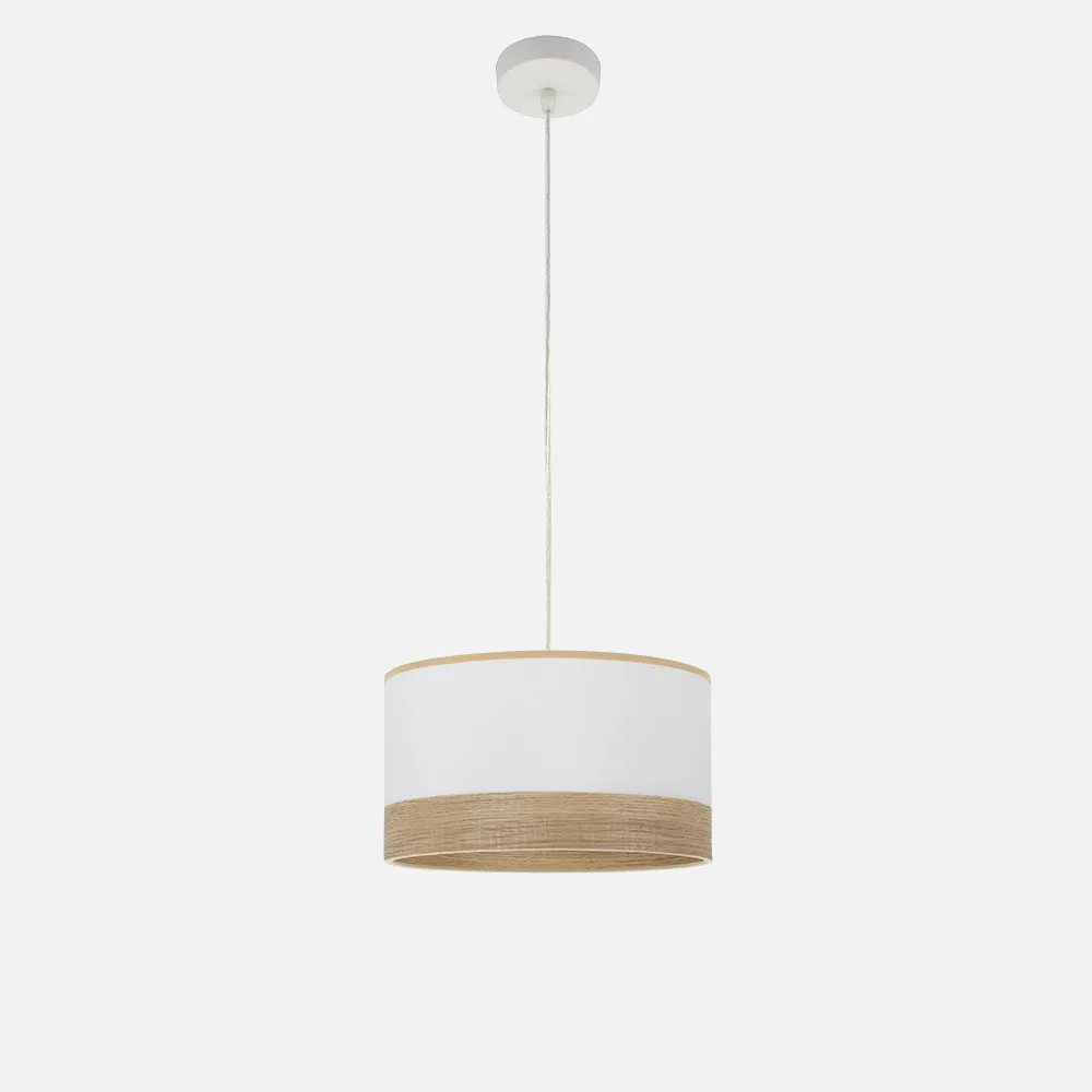 190093001 - Colgante Olga 1xe27 Blanco/blanco-mad.clara Regx30x30 Cm