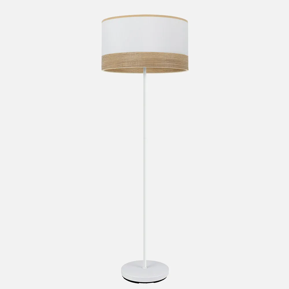 190041001 - Pie Salon Olga 1xe27 Blanco/blanco-mad.clara 162x40x40 Cm