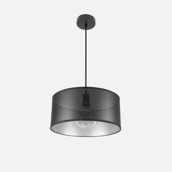 Colgante Anastasia 1xe27 Negro/negro-plata Regx40x40 Cm