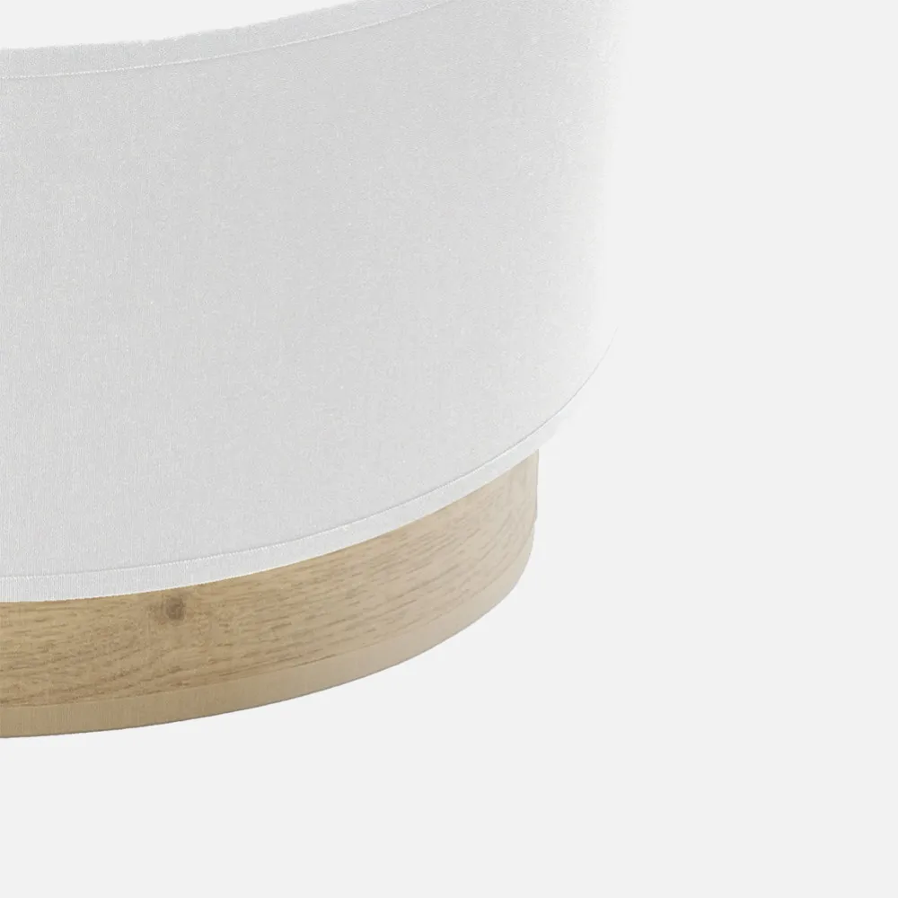 Aplique Olga 1xe27 Blanco/madera Clara 15x30x16 Cm