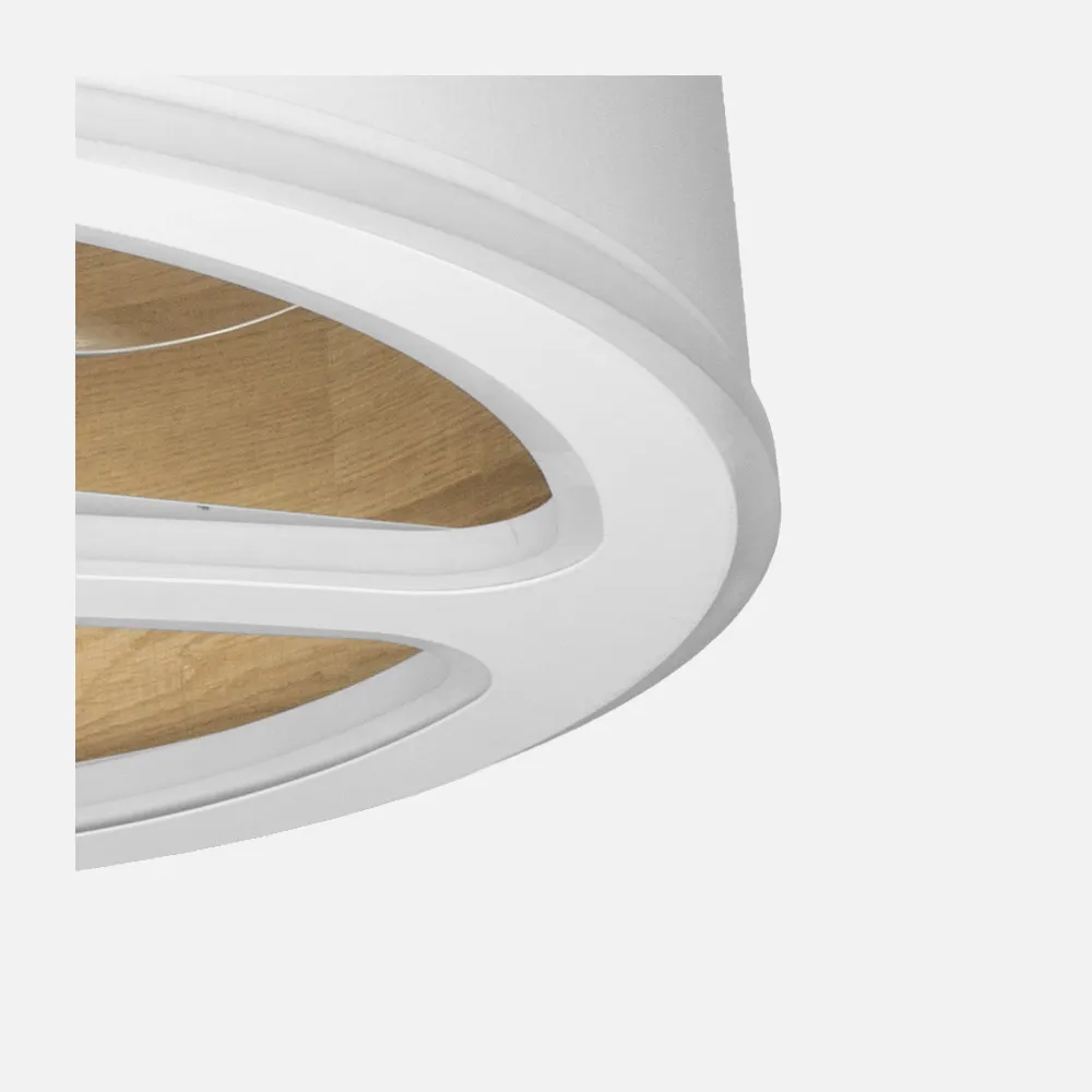 Ventilador Dc Tatiana 110w Blanco/mad.Clara 3 Aspas 62d 3000-4000-6000k 9350lm Remoto,memoria,temporizador
