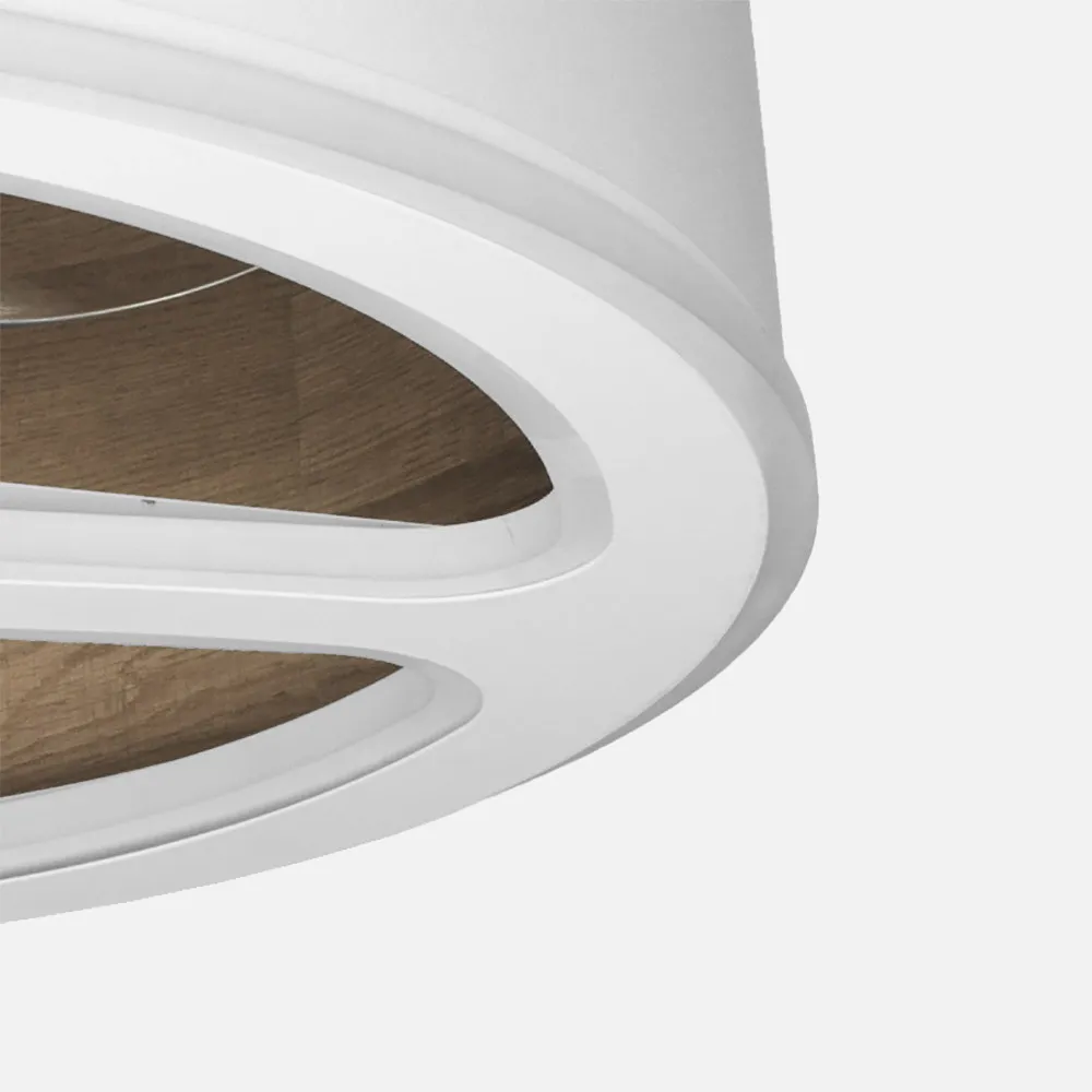 Ventilador Dc Tatiana 110w Blanco/mad.Oscura 3 Aspas 62d 3000-4000-6000k 9350lm Remoto,memoria,temporizador