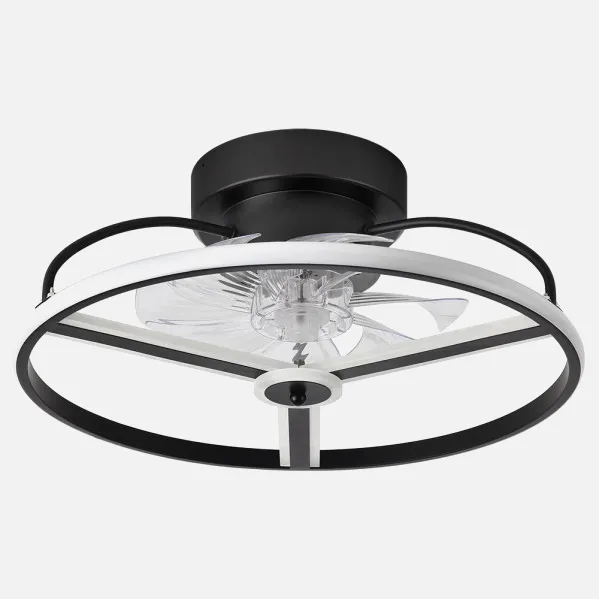 Ventilador Dc Anuska 60w Negro/oro 8 Aspas 6 Veloc. 70d 5100lm 3 Colores Remoto,memoria,reg.Intensidad,temporizador